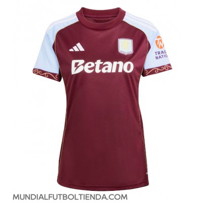 Camiseta Aston Villa Pau Torres #14 Primera Equipación Replica 2025-26 para mujer mangas cortas Camiseta Aston Villa Pau Torres #14 Primera Equipación Replica 2025-26 para mujer mangas cortas